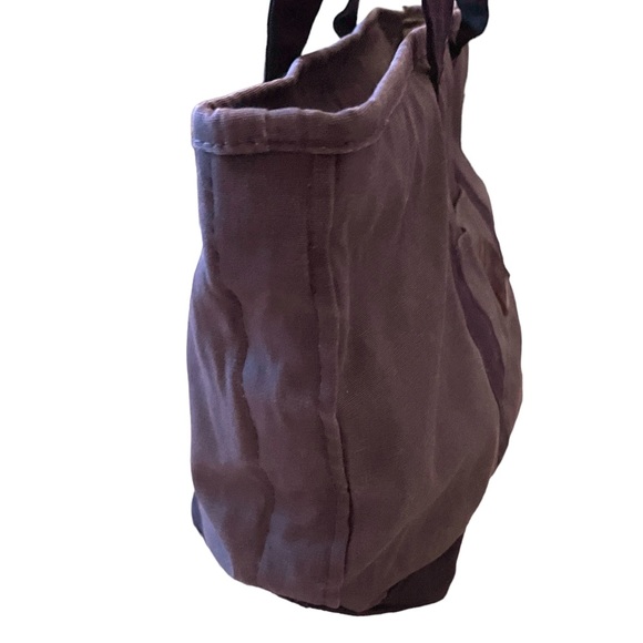 LL BEAN Boat Tote Bag Waxed Canvas VINTAGE Script Logo ZIP Top Gray / Green Camo - Picture 6 of 11